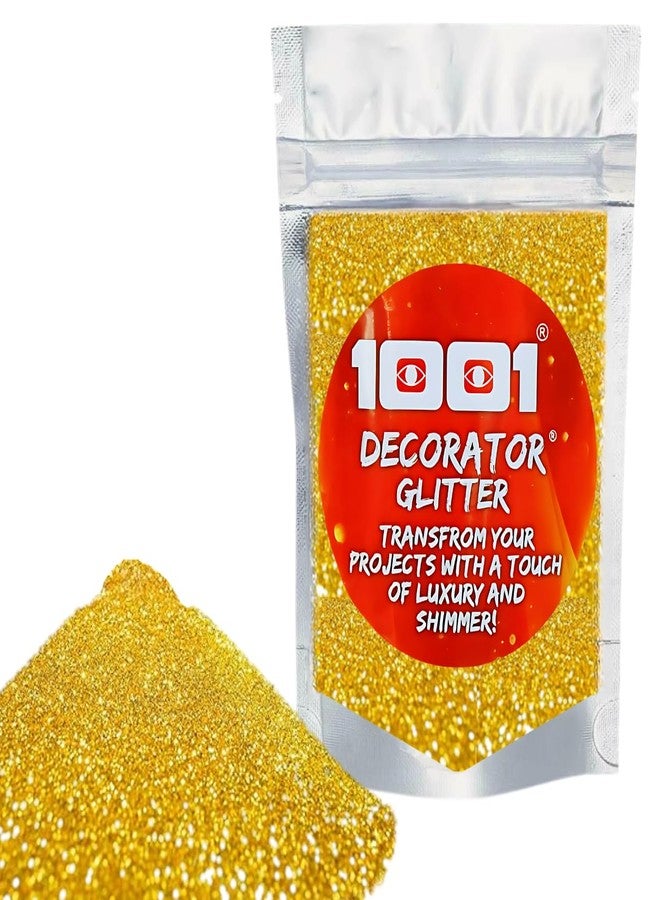 Glossy Decorater Glitter Paint Additive Crystals for Emulsion, Epoxy Grout, Art Epoxy Resin, Wood Varnish, Acrylic Varnish, Pu Clear, Art & Craft Projects. (Gold, 25gms)